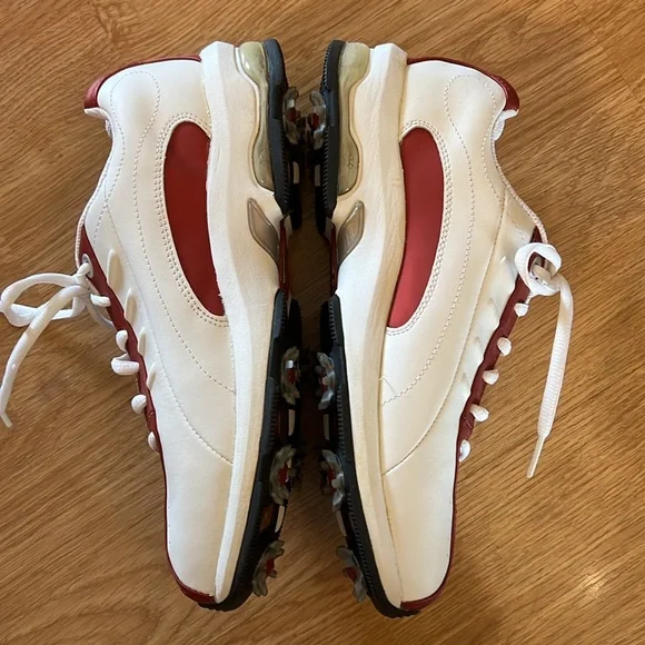Dr Scholl’s Women’s Red and White Leather Golf Shoes with Golf Glove Size 8.5 - Picture 4 of 16